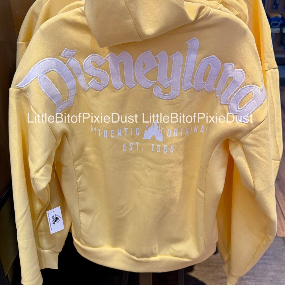 Disney Parks Disneyland D Logo Cream & green Zip Up Hoodie